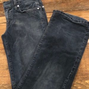 Corduroy blue jeans